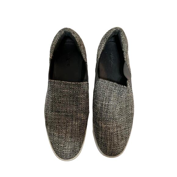 Vince Women's Gray Tweed Platform Slip-on Sneakers Shoes Size‎ 11M - Picture 4 of 10